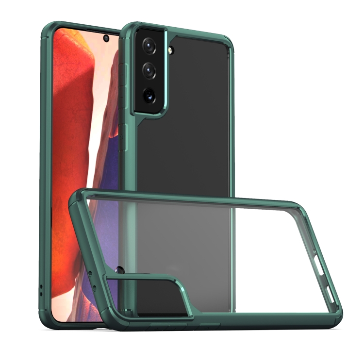 

For Samsung Galaxy S21 5G TPU + PC Protective Case(Dark Green)