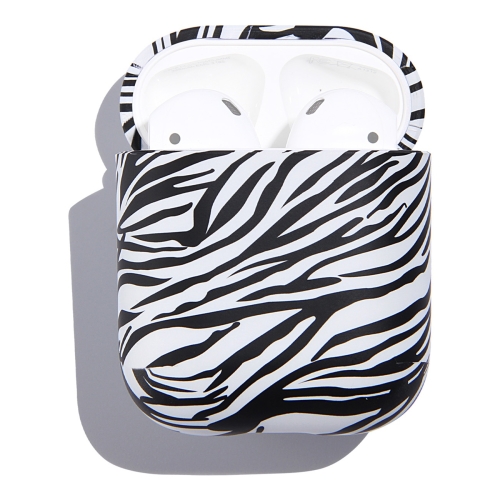 Anti-fall Wireless Earphone PC Protective Case For AirPods 1/2(Zebra Texture)