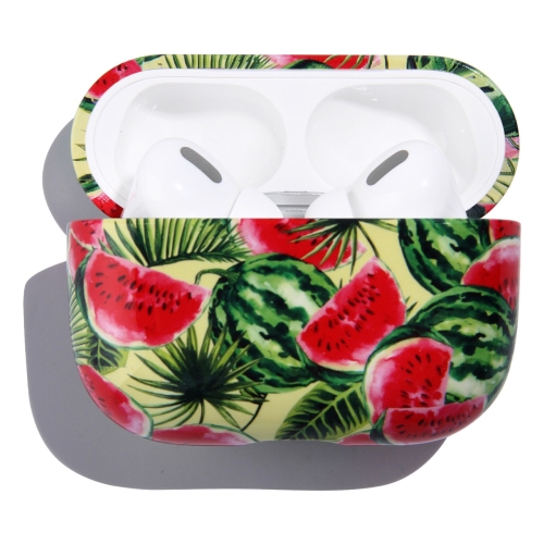 Fruit Pattern Anti-fall Wireless Earphone PC Protective Case For AirPods Pro(Watermelon)
