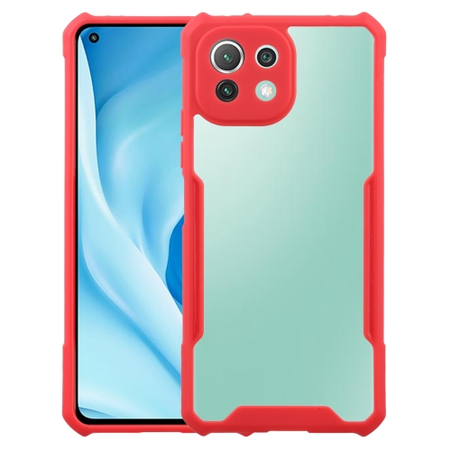For Xiaomi Mi 11 Lite Acrylic + Color TPU Shockproof Case(Red)