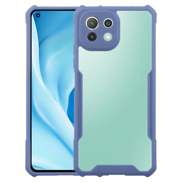 

For Xiaomi Mi 11 Lite Acrylic + Color TPU Shockproof Case(Milk Grey)