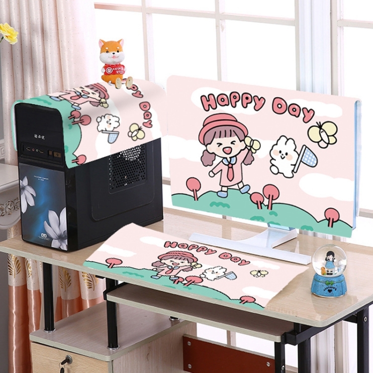 

Desktop Computer LCD Monitor Cloth Dust-proof Cover, Size:24 inch(Catch Butterflies)