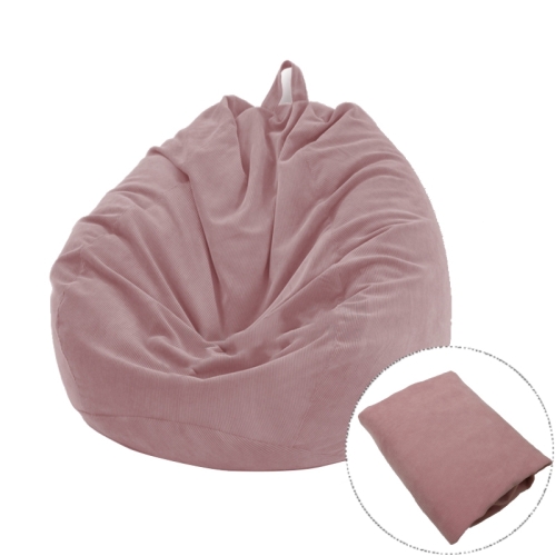 Corduroy Lazy Bean Bag Chair Sofa Cover, Size:70x80cm(Pink)