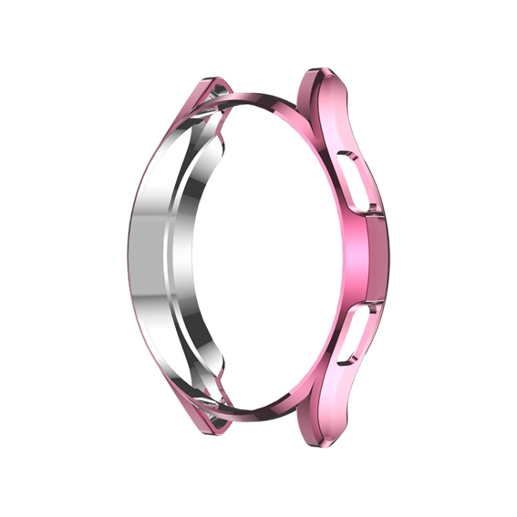 

For Samsung Galaxy Watch4 Classic 46mm Electroplating Hollow Half-pack TPU Protective Case(Rose Pink)
