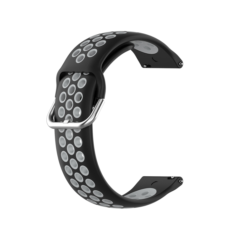 

For Samsung Galaxy Watch4 Classic 46mm Two-color Silicone Watch Band(Black Grey)