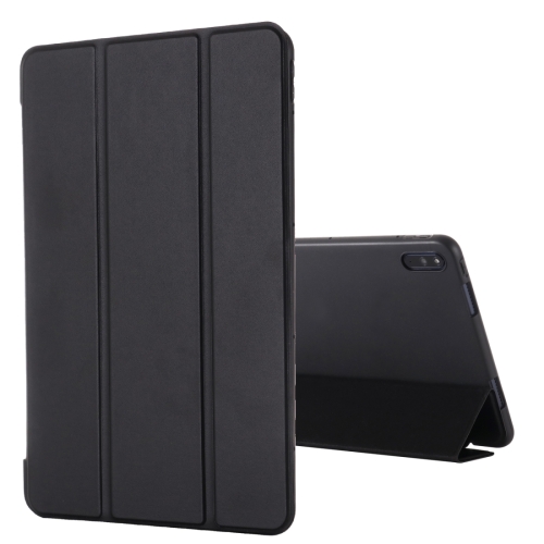 

For Huawei MatePad 11 (2021) GEBEI Shockproof Horizontal Flip Leather Case with Three-folding Holder(Black)