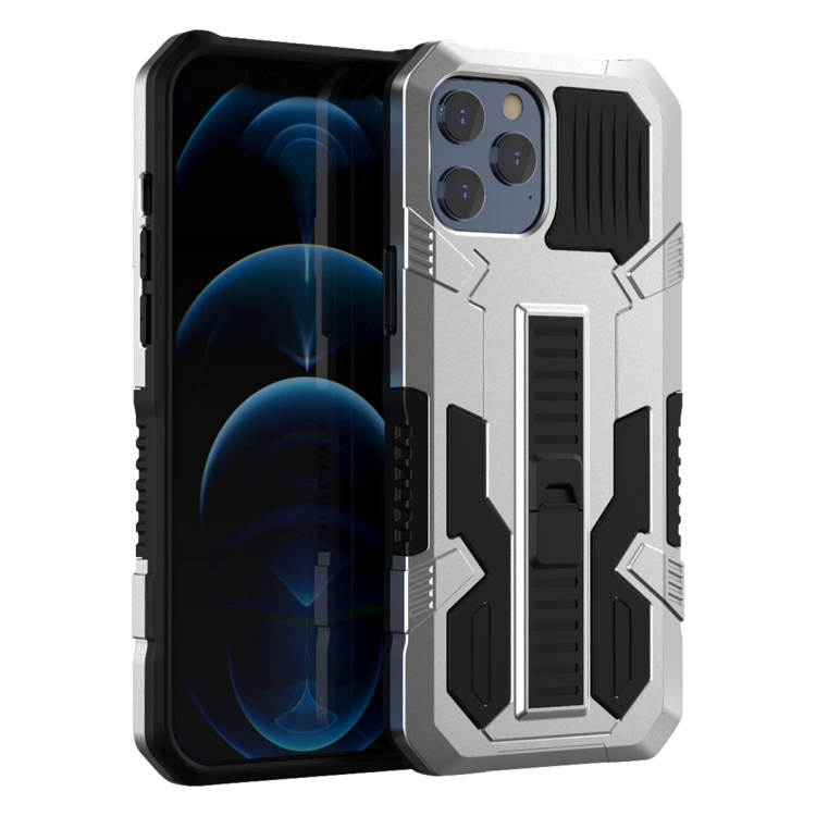 

Vanguard Warrior All Inclusive Double-color Shockproof TPU + PC Protective Case with Holder For iPhone 13(Silver)