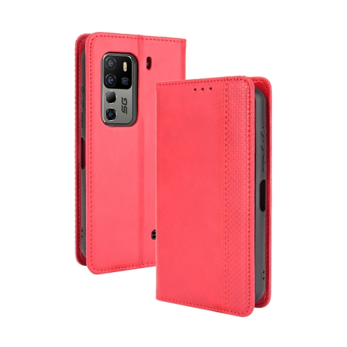 

For Ulefone Armor 11 5G / Armor 11T 5G Magnetic Buckle Retro Crazy Horse Texture Horizontal Flip Leather Case with Holder & Card Slots & Photo Frame(Red)