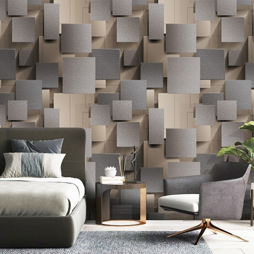 

Bedroom Home Abstract Geometric 3D Television Background Wall Non-woven Wallpaper, Size:0.53x10m(7001)