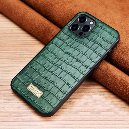 

SULADA Crocodile Texture TPU Protective Case For iPhone 13 Pro Max(Dark Green)