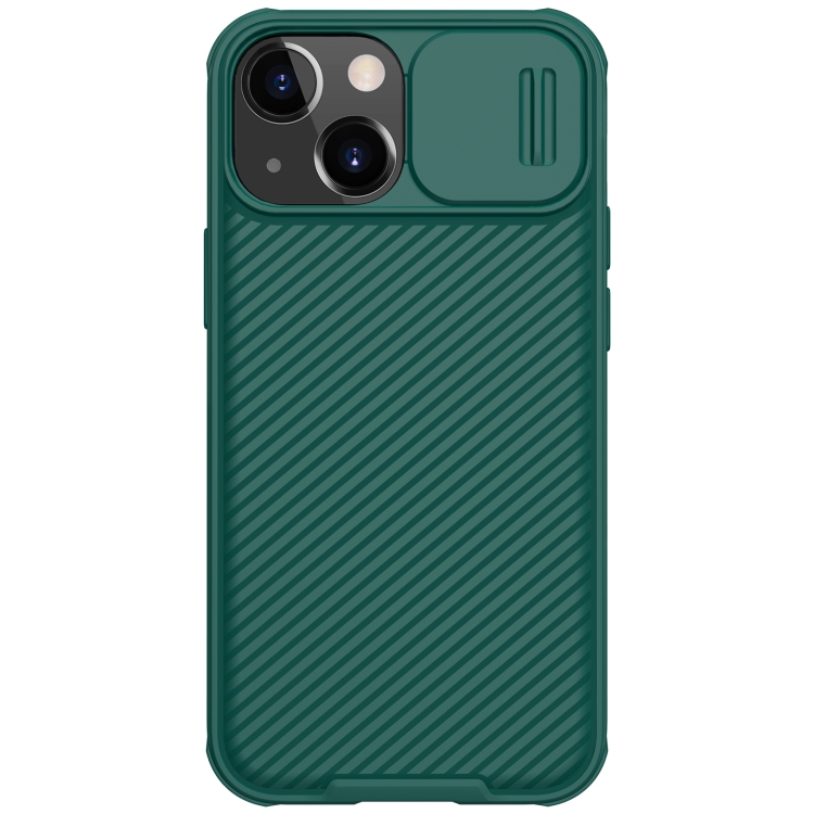 

NILLKIN Black Mirror Pro Series Camshield Full Coverage Dust-proof Scratch Resistant Phone Case For iPhone 13(Green)