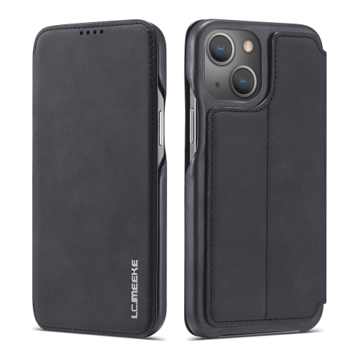 

LC.IMEEKE Hon Ancient Series Horizontal Flip Leather Case with Holder & Card Slot For iPhone 13 mini(Black)