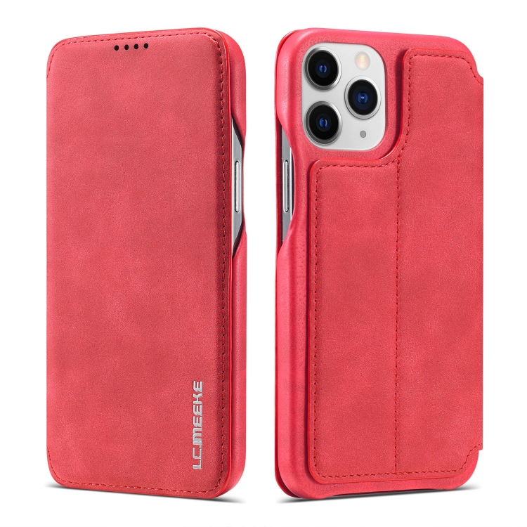 

For iPhone 13 Pro Max LC.IMEEKE Hon Ancient Series Horizontal Flip Leather Case with Holder & Card Slot (Red)