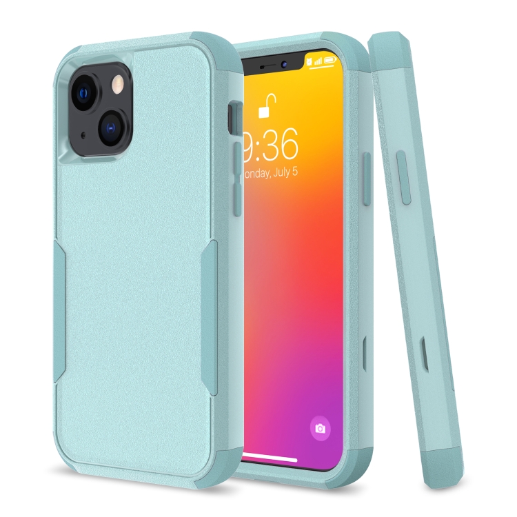 

Commuter Shockproof TPU + PC Protective Case For iPhone 13 mini(Grey Green)