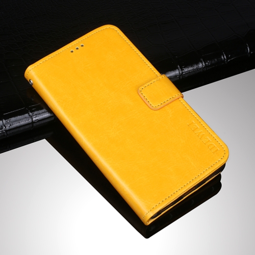 

idewei Crazy Horse Texture Horizontal Flip Leather Case with Holder & Card Slots & Wallet For OnePlus Nord 2 5G(Yellow)