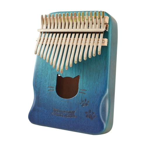 

17 Tone Acacia Wood Thumb Piano Kalimba Musical Instruments(Aurora Blue-Cat)