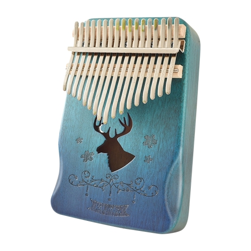 

17 Tone Acacia Wood Thumb Piano Kalimba Musical Instruments(Aurora Blue-Reindeer)