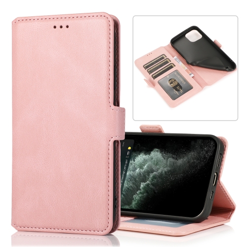 

Retro Magnetic Closing Clasp Horizontal Flip Leather Case with Holder & Card Slots & Photo Frame & Wallet For iPhone 13 Pro Max(Rose Gold)