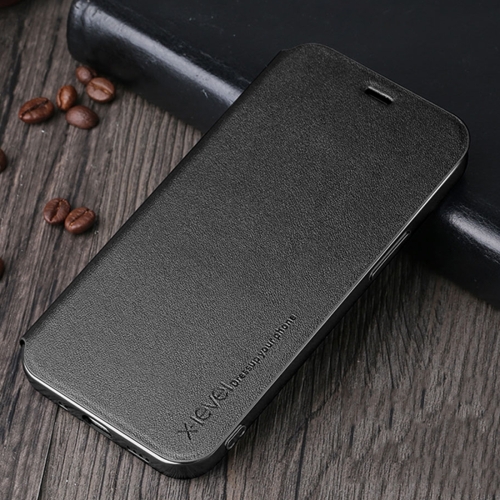 

X-level Fib Color Series Ultra Thin PU + TPU Horizontal Flip Leather Case with Holder For iPhone 13(Black)