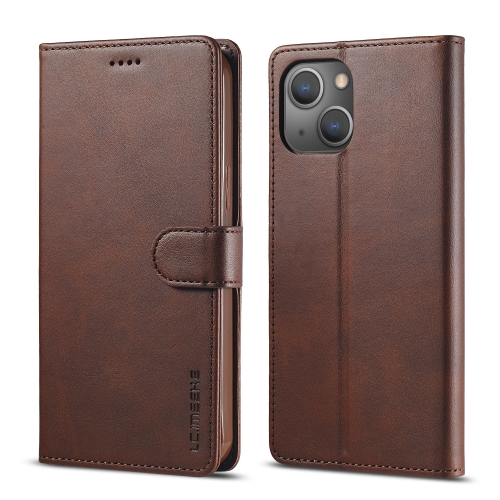 

For iPhone 13 mini LC.IMEEKE Calf Texture Horizontal Flip Leather Case with Holder & Card Slots & Wallet (Brown)