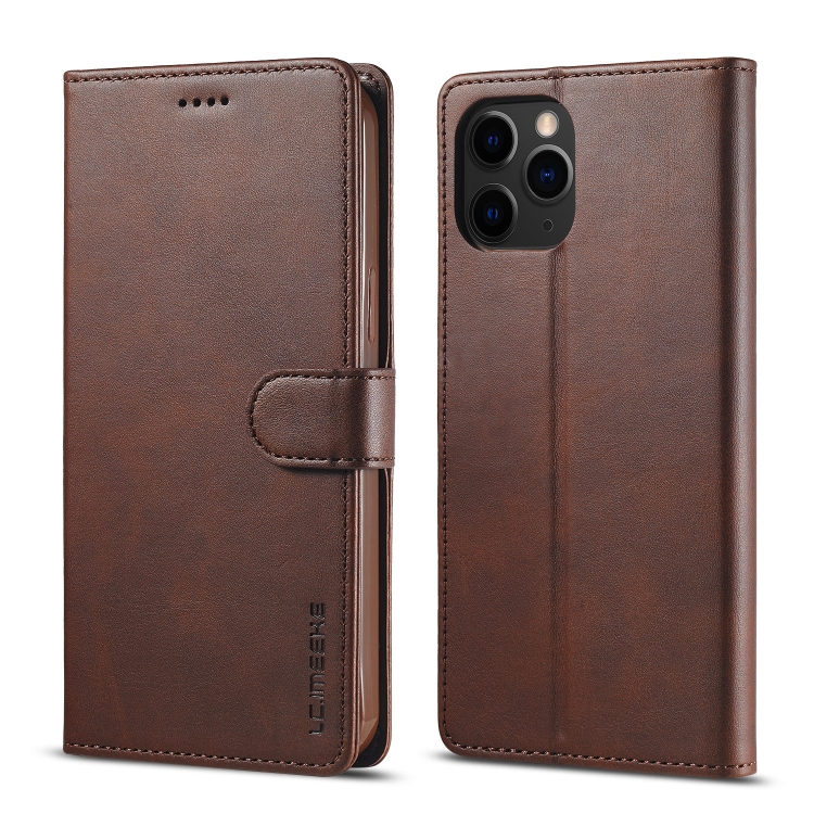 

LC.IMEEKE Calf Texture Horizontal Flip Leather Case with Holder & Card Slots & Wallet For iPhone 13 Pro(Brown)