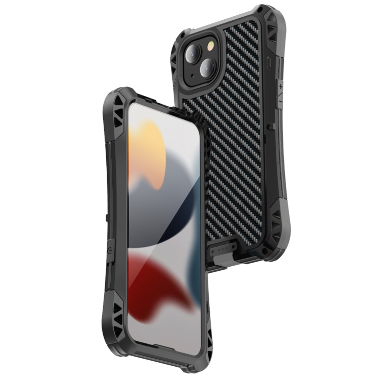 

R-JUST AMIRA Shockproof Dustproof Waterproof Metal Protective Case For iPhone 13 Pro(Black)