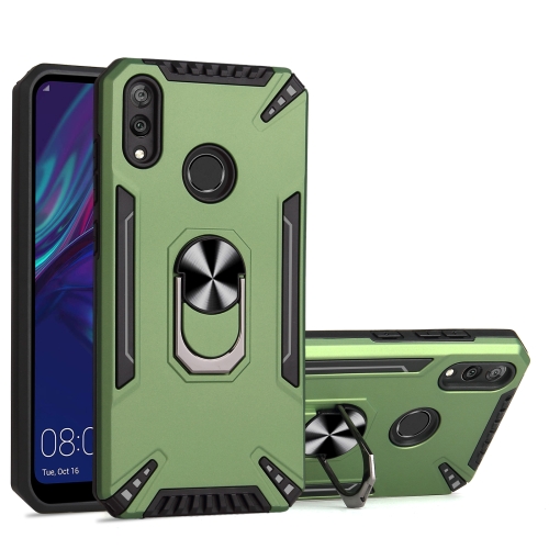 

For Huawei Y7 2019 PC + TPU Protective Case with 360 Degrees Rotatable Ring Holder(Dark Green)