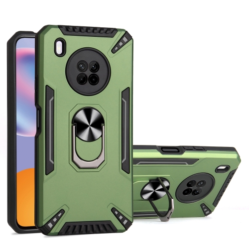 

For Huawei Y9a PC + TPU Protective Case with 360 Degrees Rotatable Ring Holder(Dark Green)