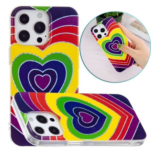 

Electroplating TPU Protective Case For iPhone 13 Pro Max(Love Heart)