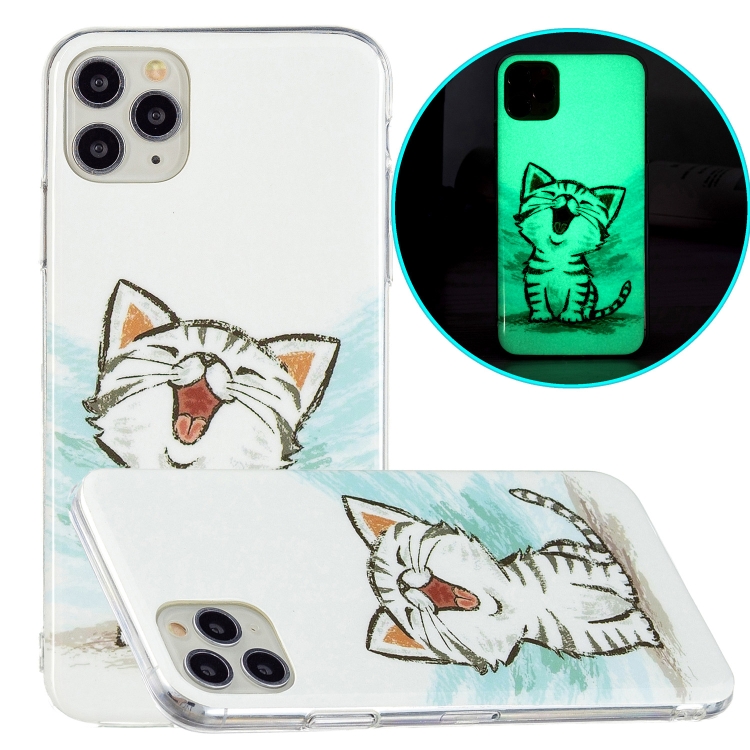 

Luminous TPU Pattern Soft Protective Case For iPhone 11 Pro Max(Happy Cat)