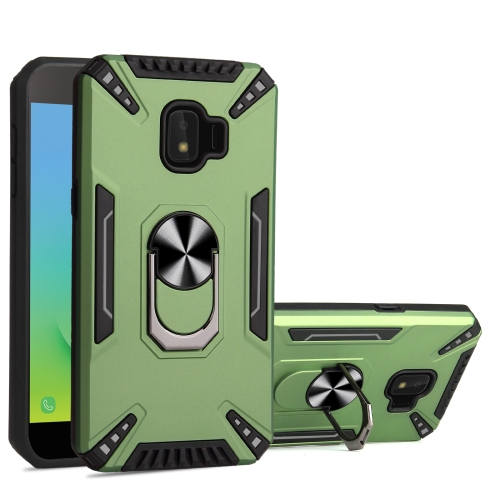 

For Samsung Galaxy J2 Core PC + TPU Protective Case with 360 Degrees Rotatable Ring Holder(Dark Green)