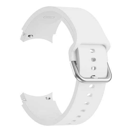 

For Samsung Galaxy Watch4 44mm Universal Silicone Colorful Buckle Watch Band(White)