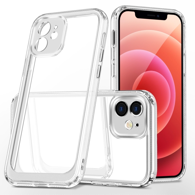 

Crystal Clear Shockproof PC + TPU Protective Case For iPhone 12(Transparent)