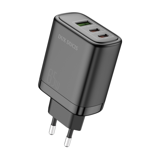 

DUX DUCIS C110 65W USB + Dual USB-C / Type-C Super Si Fast Charging Travel Charger, EU Plug(Black)