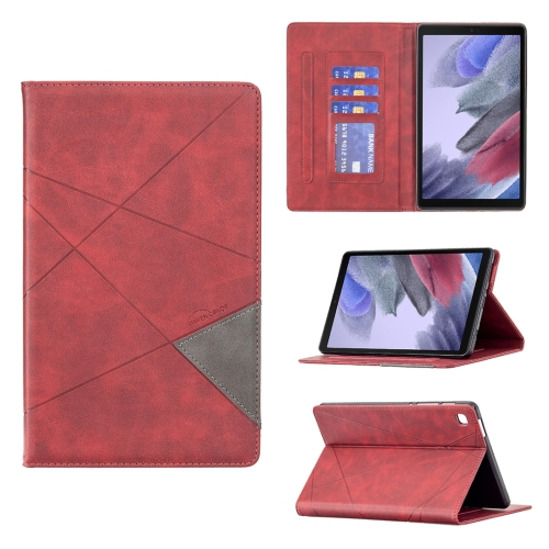 

For Samsung Galaxy Tab A7 Lite SM-T220/SM-T225 Rhombus Texture Horizontal Flip Magnetic Leather Case with Holder & Card Slots(Red)