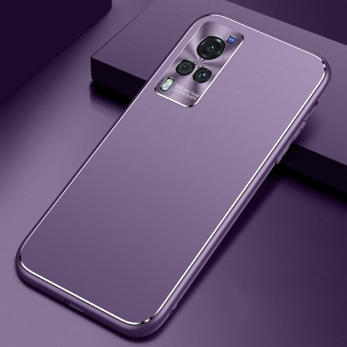

For vivo X60 Cool Frosted Metal TPU Shockproof Case(Purple)