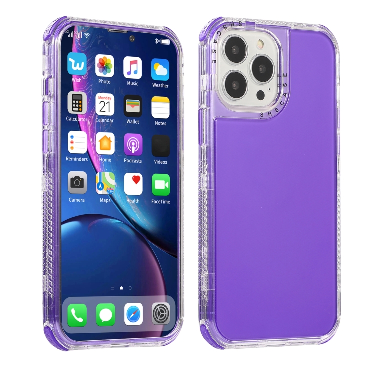 

Dream Transparency TPU + PC Shockproof Back Case For iPhone 11(Purple)
