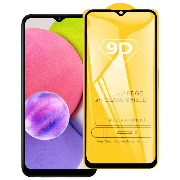 

For Samsung Galaxy A03s 9D Full Glue Full Screen Tempered Glass Film