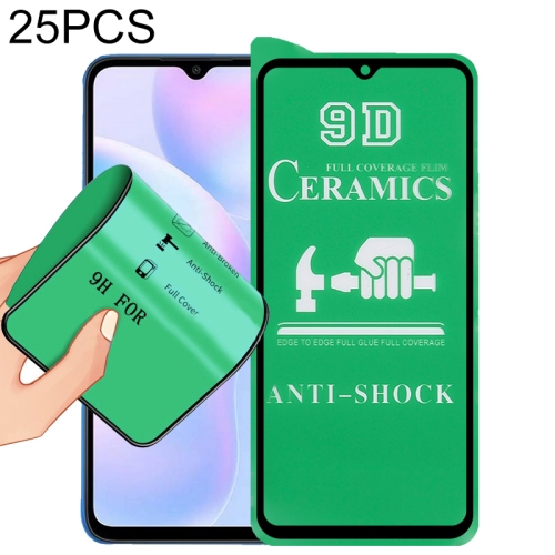 

For Xiaomi Redmi 10A / 9A / 9A Sport / 9C / 9C NFC / Poco C31 / 9 Acitv 25 PCS 9D Full Screen Full Glue Ceramic Film