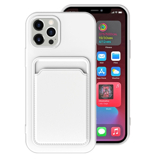 

For iPhone 13 Pro Max TPU + Flannel Lining Shockproof Case with Card Slots (White)