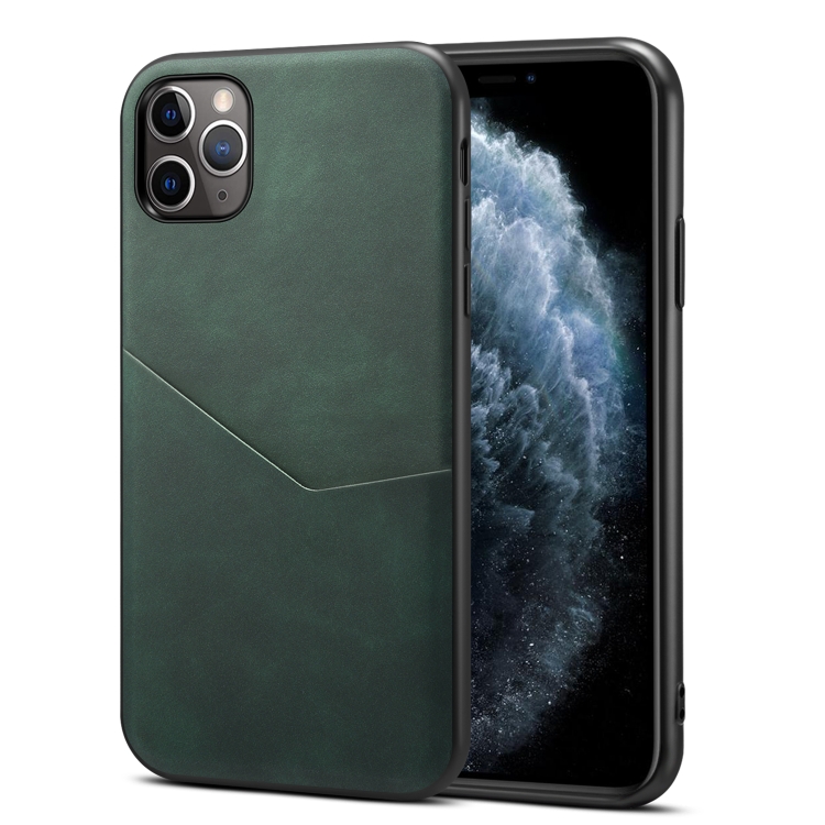 

Skin Feel PU + TPU Protective Case with Card Slot For iPhone 11 Pro(Green)