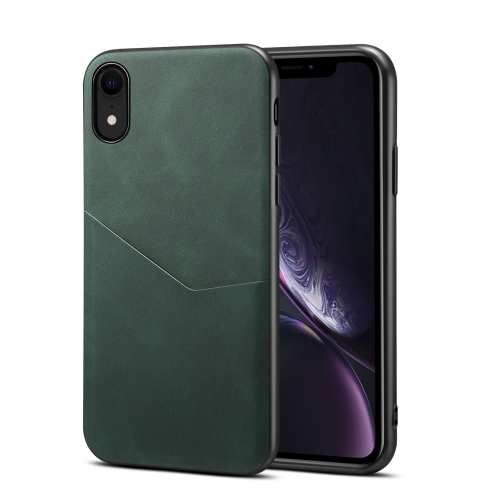 

Skin Feel PU + TPU Protective Case with Card Slot For iPhone XR(Green)