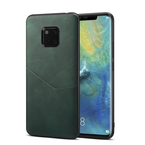 

For Huawei Mate 20 Pro Skin Feel PU + TPU Protective Case with Card Slot(Green)