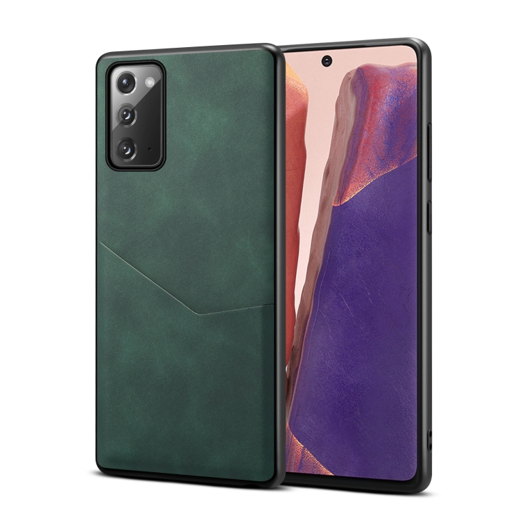 

For Samsung Galaxy Note20 5G Skin Feel PU + TPU Protective Case with Card Slot(Green)
