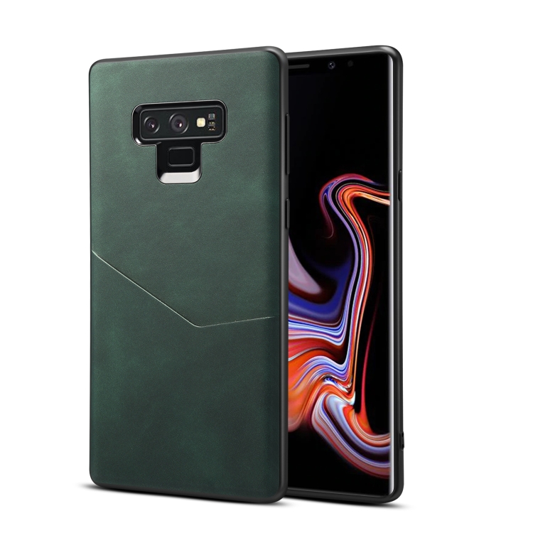 

For Samsung Galaxy Note9 Skin Feel PU + TPU Protective Case with Card Slot(Green)