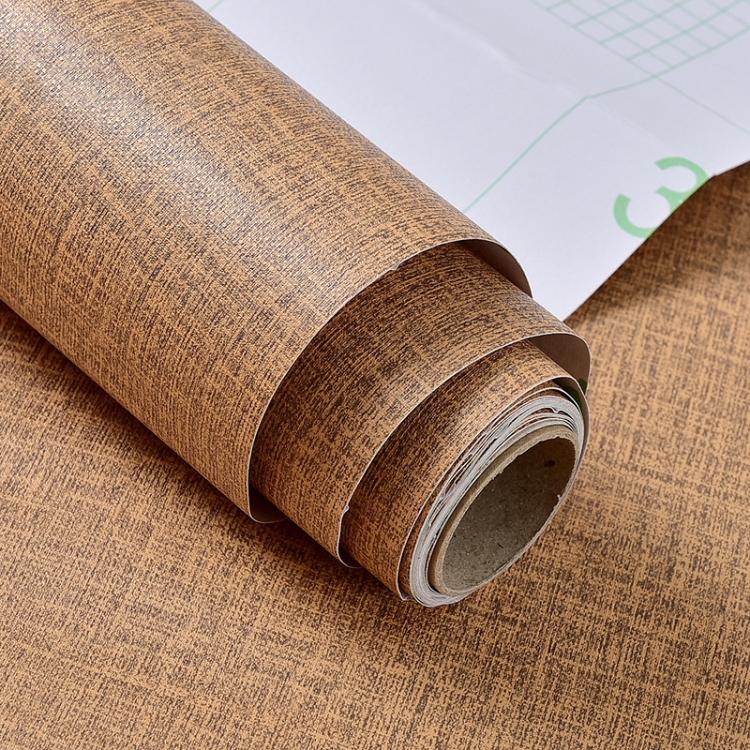

Imitation Cloth Self-Adhesive Wallpaper Waterproof Thick Wall Stickers TV Background Wall Decoration Linen Wallpaper, Size: 60cm x 5m(Coffee A607)