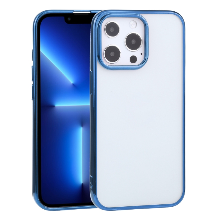

Ultra-thin Electroplating TPU Protective Case For iPhone 13 Pro(Blue)