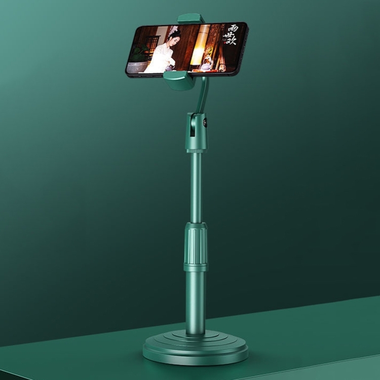 

Desktop Stand Mobile Phone Tablet Live Broadcast Stand Telescopic Disc Stand(Green)