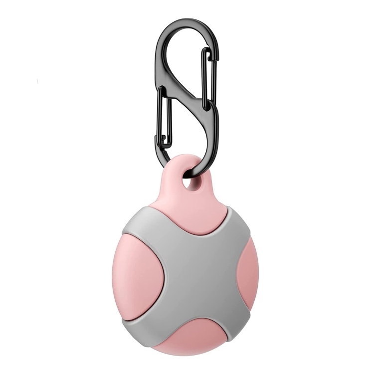 

Waterproof Sealing Strip Anti-Scratch Shockproof Rugged Silicone Case For AirTag(Pink Grey)
