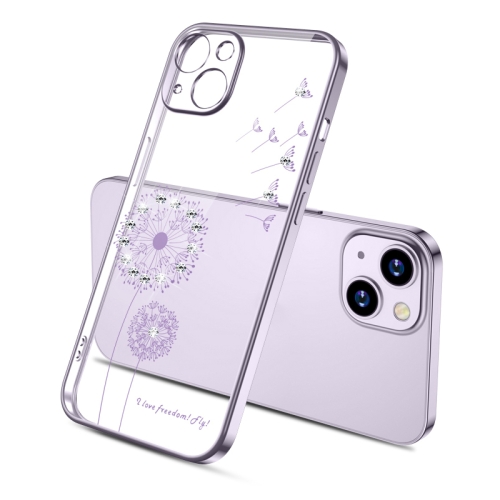 

Electroplating Diamond Dandelion Pattern TPU Shockproof Protective Case For iPhone 13 mini(Purple)